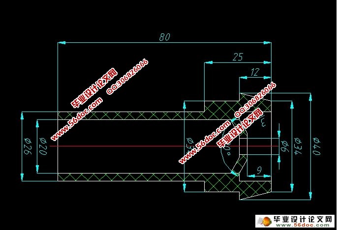 Φ40x80Ͳעģ(CADװͼ)